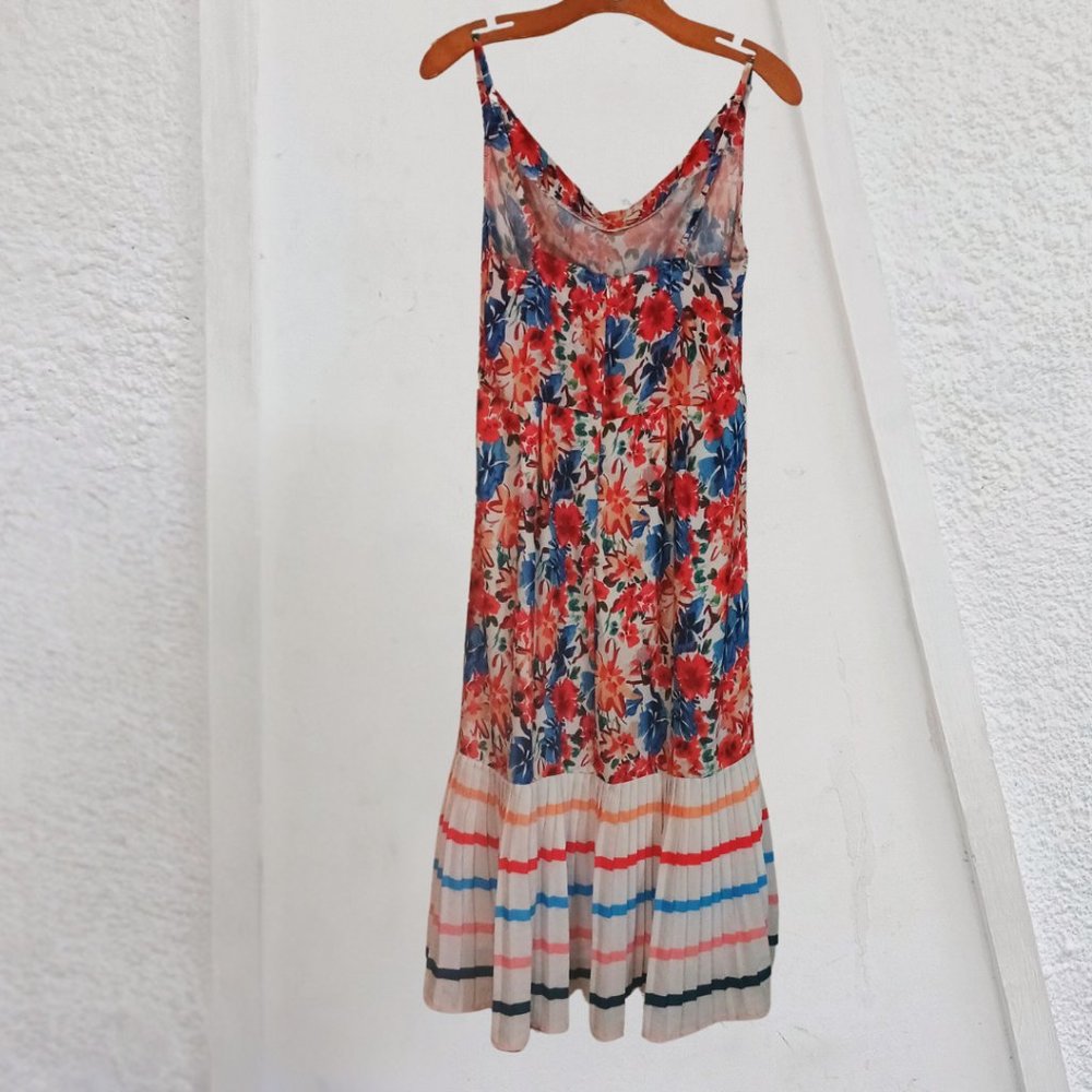 4/$25 Floral Striped Midi Dress - Picture 3 of 8